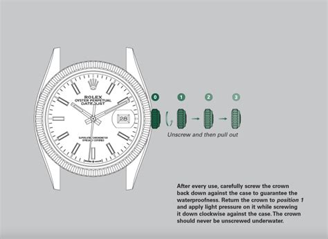 rolex tag einstellen|Rolex crown instructions.